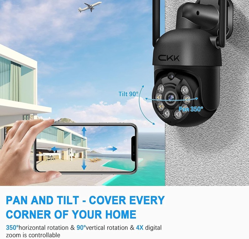 10 CH Wireless Security Camera System with 4pcs PTZ Cameras 2 Way Audio, 1TB HDD gallery