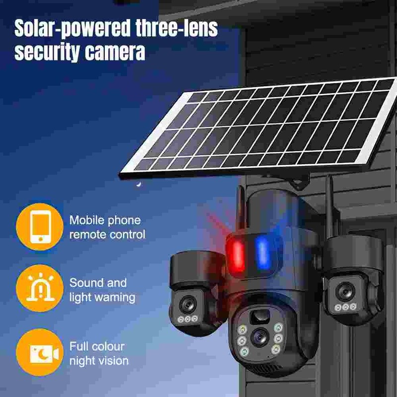 3 Lens 6MP WiFi IP Camera Wireless 1080P Outdoor CCTV PTZ Home Security IR Cam gallery
