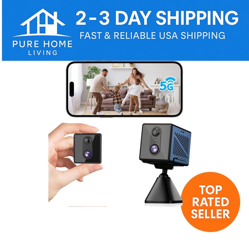 2025 Upgraded 4K WiFi Indoor Security Camera with Night Vision & Motion Sensor