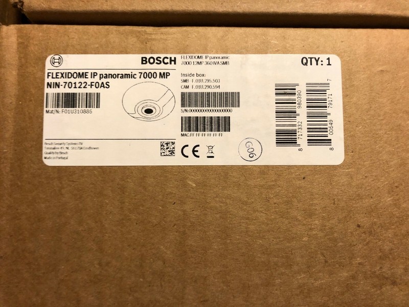 Camera Bosch Flexidome IP Panoramic 7000 12MP 360º IVA SMB NIN-70122-F0AS