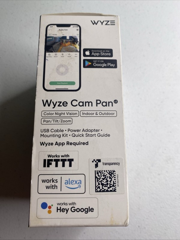 Wyze Cam Pan v3 Indoor Outdoor 1080p WiFi Security Camera Color Night gallery