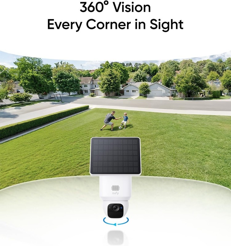 eufy SoloCamE30 2K Wireless Outdoor Solar Cameras 360° Pan AI Tracking 2 Pack gallery