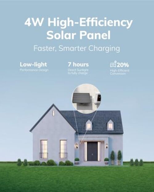 EcoShield Solar Panel Battery for Ring Outdoor Camera — 4W Solar Powered gallery