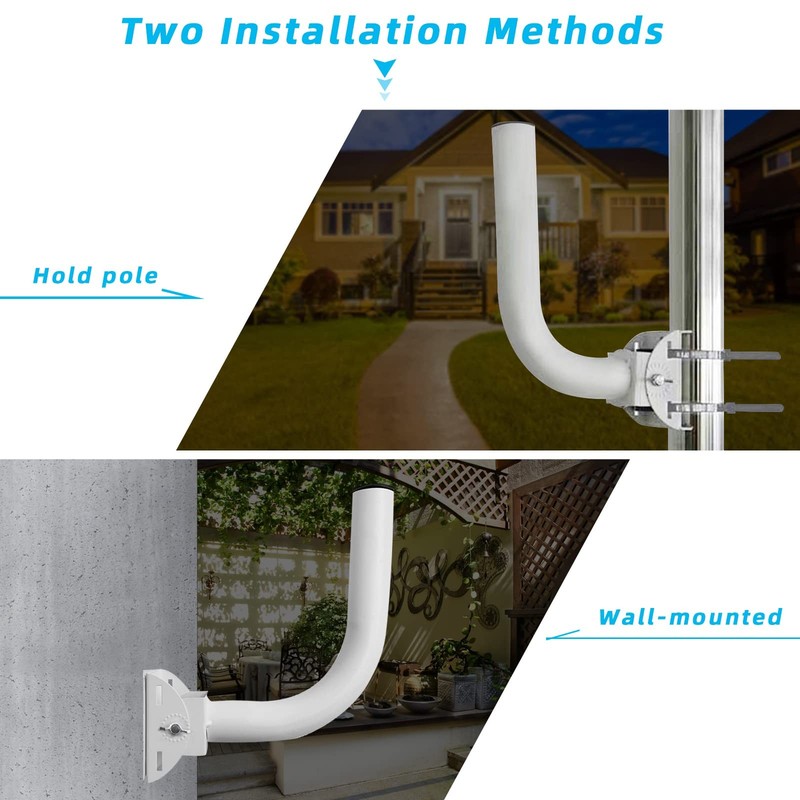 Universal Wireless Bridge Bracket Mount, J Pole Mount Accessory for Outside T... gallery