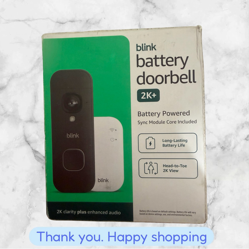 Blink – Battery Black Doorbell 2K+ Sync Module Core Wireless Video NEW SHIPPING