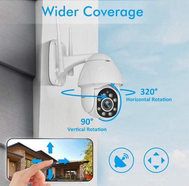 TourAlle Outdoor Camera Security System 1080P WiFi 2Way Audio Compatible W Alexa gallery