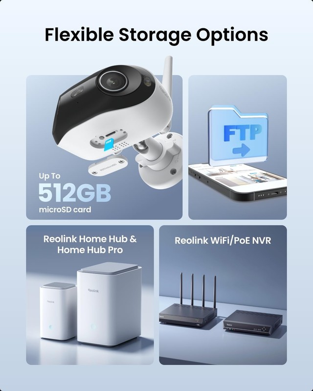 4K 8MP 180° Panoramic Security Camera with Dual-Lens, 2.4/5GHz Dual-Band Wi-F... gallery