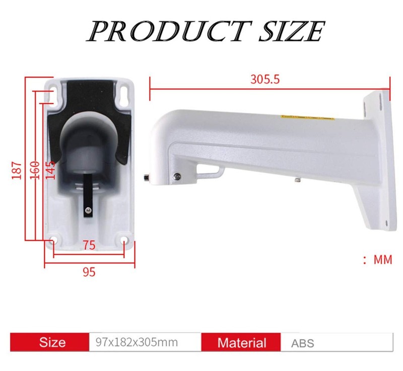 Heavy-Duty Aluminum Alloy Universal Wall Mount Bracket for Hikvision/Dahua/Ax... gallery