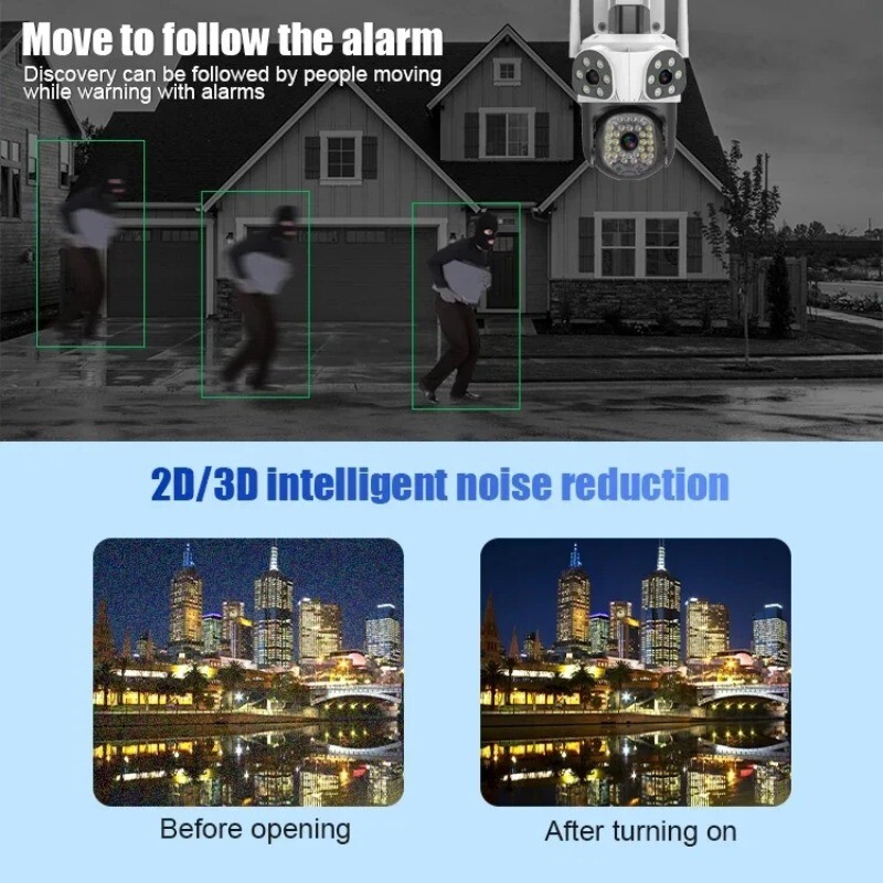 15MP 6K HD WiFi IP Camera Outdoor PTZ Cam Auto Tracking Security Protection CCTV gallery