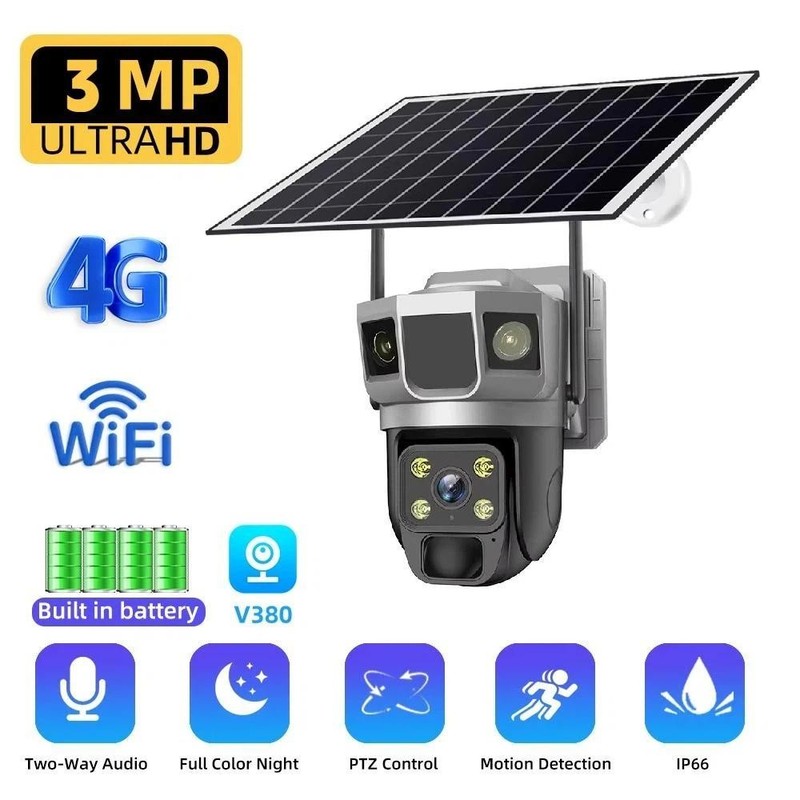 WiFi/4G Solar Surveillance Cam – HD Night Vision, Waterproof gallery