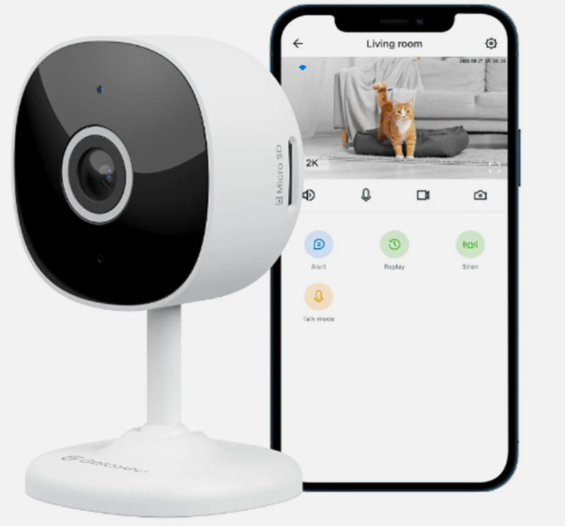 GALAYOU G7 WiFi 2K Indoor Home Security Camera Works with Alexa & Google Home