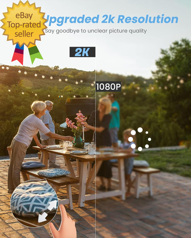 2Pack Security Camera Outdoor Wired: 3MP Camera for Home Security outside 2.4G/5 gallery
