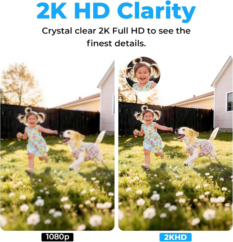Light Bulb Security Camera, 5G&2.4Ghz 2K Security Cameras Wireless Outdoor 360° gallery