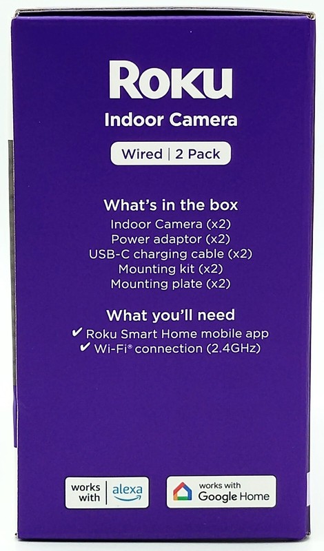 Roku 2024 Smart Home Wired Indoor Camera Home Security 2-Pack gallery