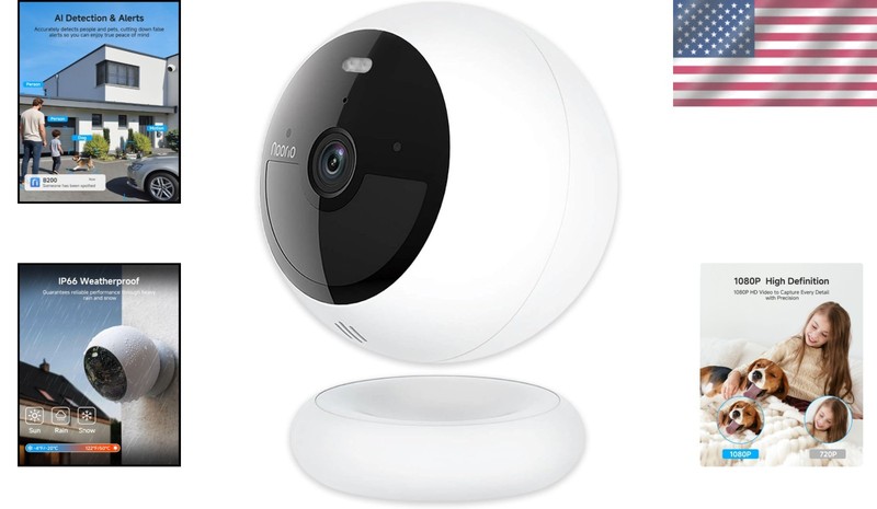 Magnetic Wireless Security Camera - 1080p Full Color Night Vision, AI Motion gallery