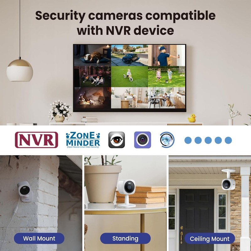 Smart 2K Cameras for Home Security - Starlight Night Vision & Alexa Compatible gallery
