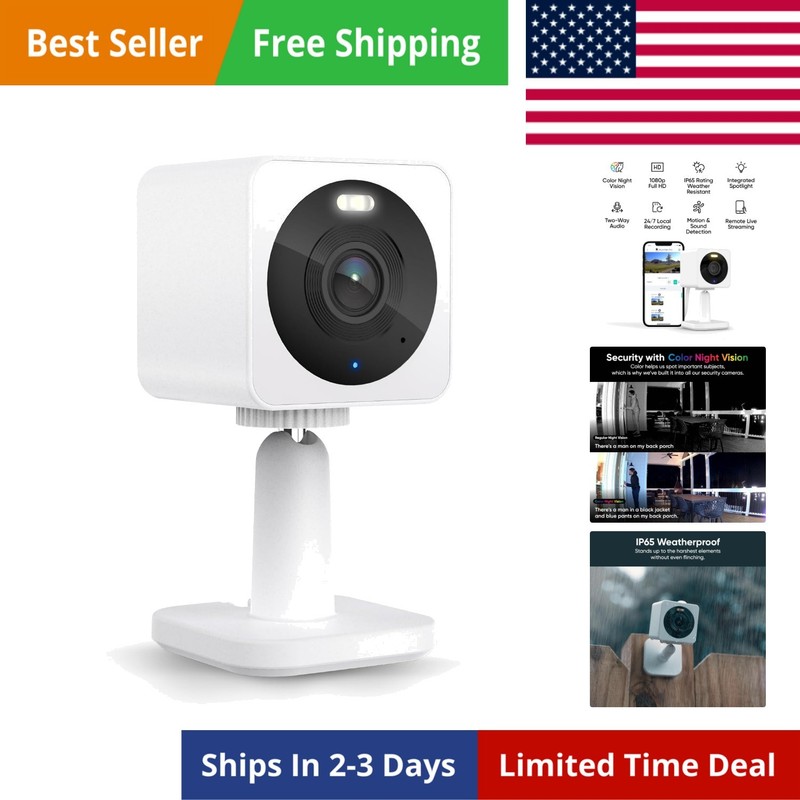 Cam OG Indoor/Outdoor 1080p Wi-Fi Smart Home Security Camera with Color Night…