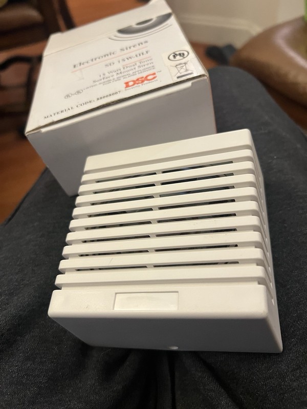 DSC, Electronic Alarm Siren (NOS) SD 15W-ULF White 15W Dual Tone NEW gallery