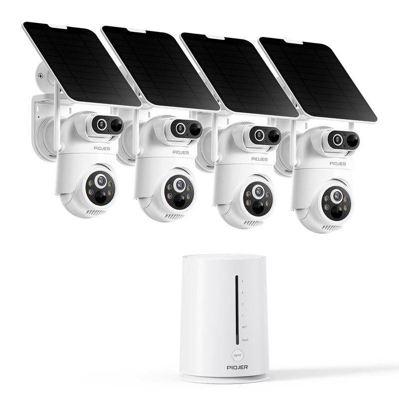 Solar Security Camera Outdoor Wireless: Dual-Lens 2K(2MP Wide-Angle & 2MP PTZ)