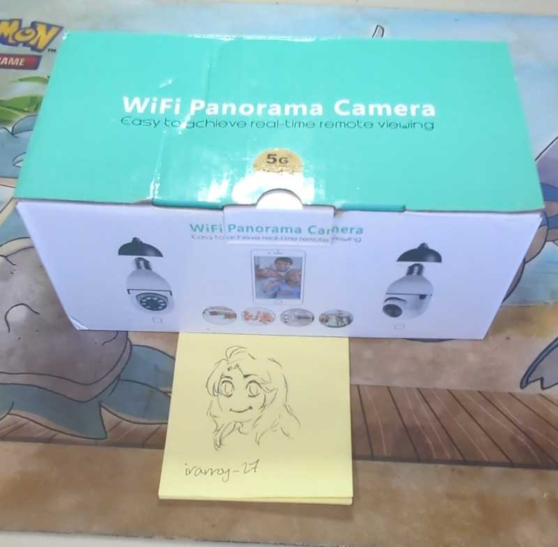 WiFi Panorama E26 Bulb Camera IP/Network Wireless Wi-Fi Indoor White 1pk