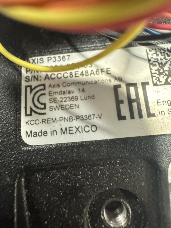 Axis P3367 PN: 0382-001-02 IP Network Camera gallery