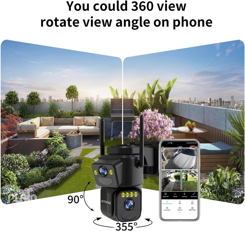 Solar Powered Outdoor WiFi Security Camera with Dual Lens & Night Vision gallery