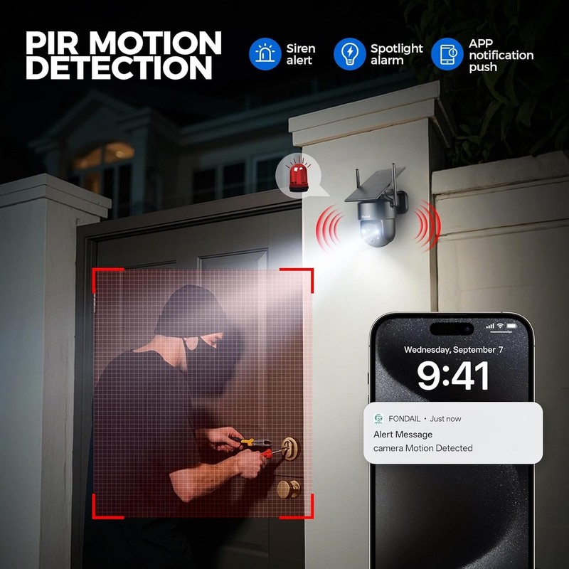 Advanced 2K Solar Security Camera with Night Vision & Easy Installation - 4G LTE gallery
