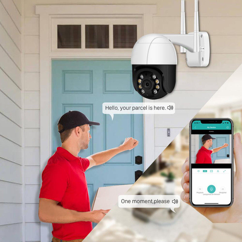 1080P PTZ Wifi IP Camera Outdoor 4X Digital Zoom AI Human Detect Wireless Camera gallery