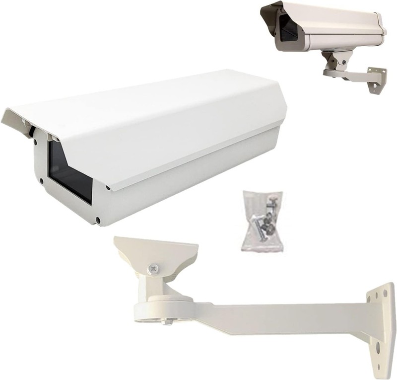 2 Part CCTV Camera Housing Aluminum Weatherproof Security Box Lockable with Moun gallery