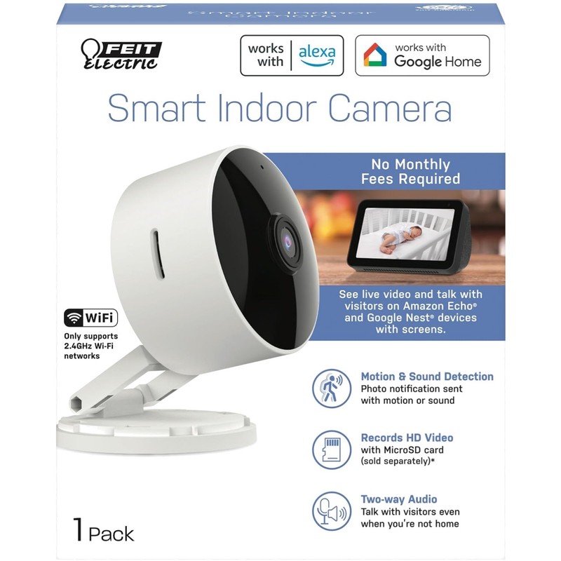 Indoor Security Camera with Motion Detection, 30ft