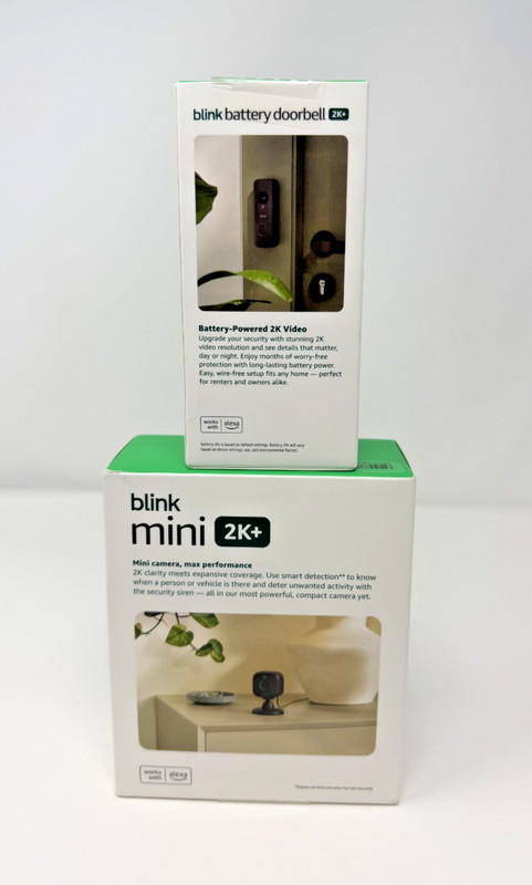 Blink Mini 2K+ Cameras Indoor/Outdoor & Wireless Video Doorbell 2K Newest Models gallery