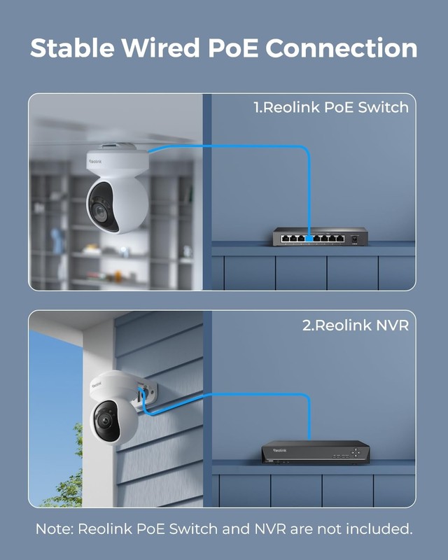 REOLINK 4K PoE Security Outdoor IP Camera with 355° Pan & 50° Tilt, Color Nig... gallery