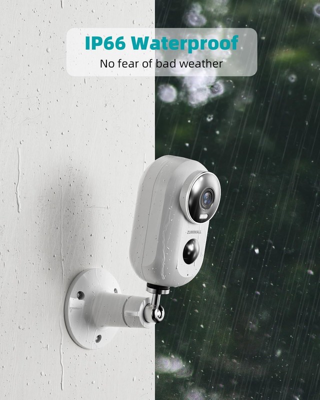 Wireless Outdoor Security Camera 2K Night Vision No Drill Magnetic Mount gallery