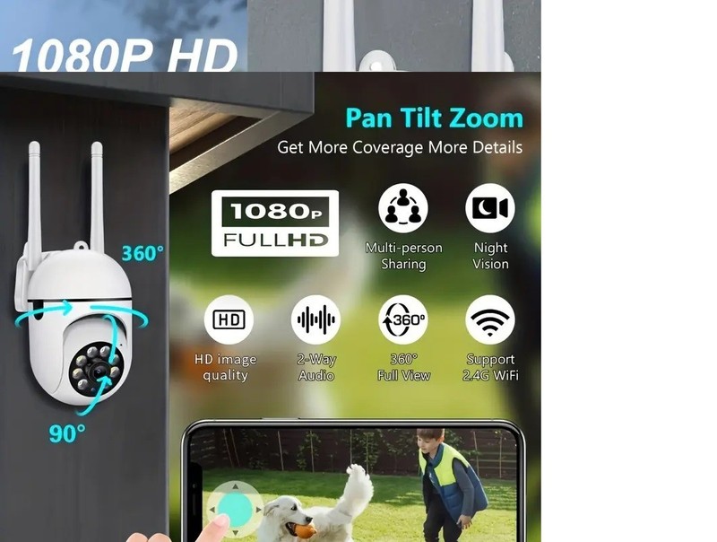 Smart AI Motion Outdoor Wireless Security Camera – Free Shipping – T003 gallery
