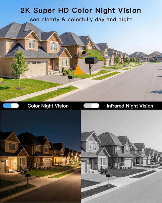 2K Cameras for Home Security, Plug-in Security Camera with/Color Night Vision gallery