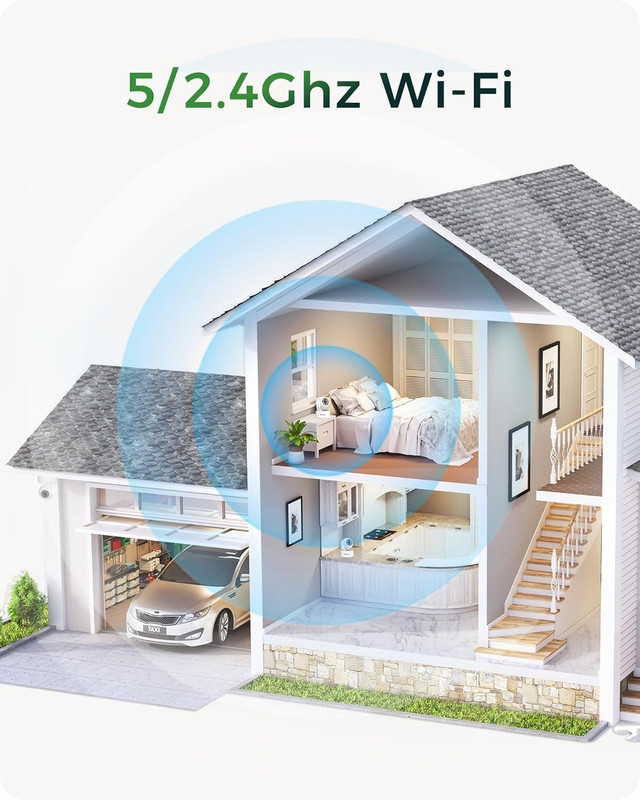 4K Indoor Security Camera, Auto Tracking, Night Vision, AI Detection, 24/7 Recor gallery