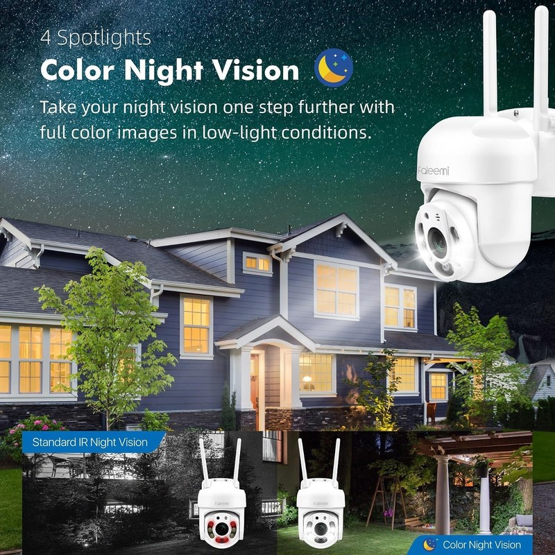 Comprehensive 2K WiFi Security Camera with Auto Tracking & Alexa Compatibility gallery
