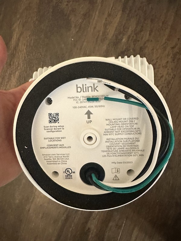 Blink Wired Floodlight Security Camera 2600 lumens HD video 2-way audio White gallery