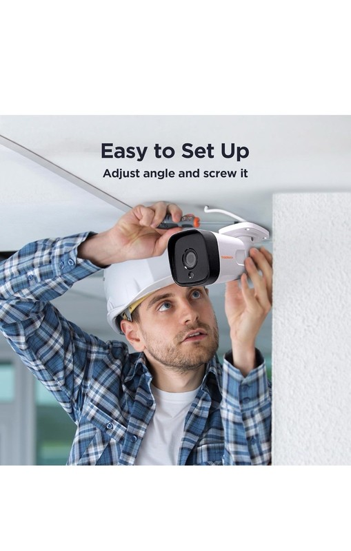 TIGERSECU 5MP Metal Long Range Security Camera for DVR, Weatherproof White gallery