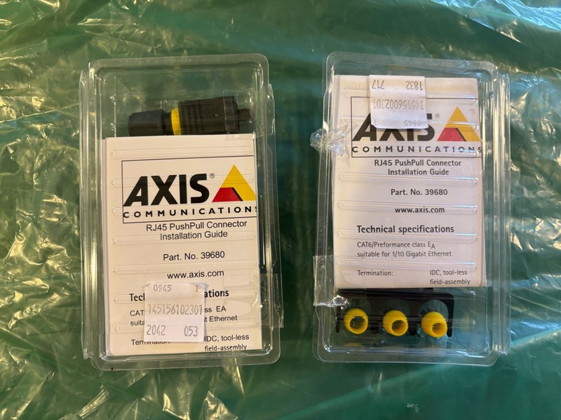 New AXIS RJ45 PushPull Connector PN:39680 Brand IP66 CAT5 Network Set gallery