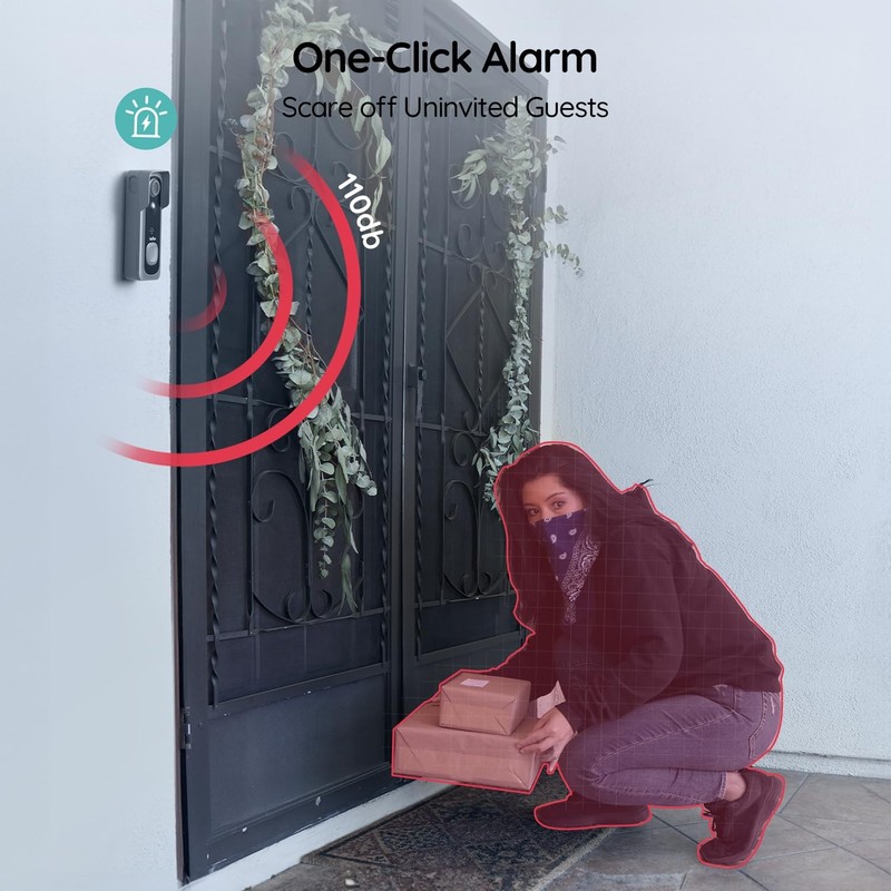 Doorbell Camera Wireless – No Subscription Required, 2K HD, 166° Wide View, 2... gallery