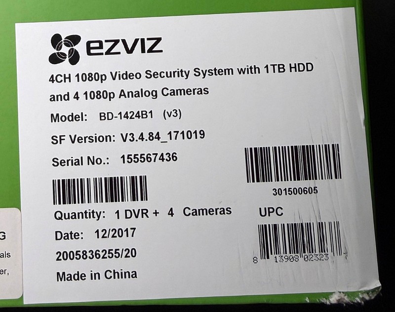 4CH 1080P Wired Home Security System 1TB HDD 4 Cameras NIB BD-1424B1 gallery