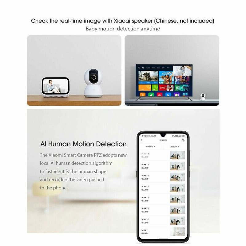 Xiaomi Mijia Smart IP Camera 2K 360 Angle Video CCTV WiFi Night Vision Security gallery