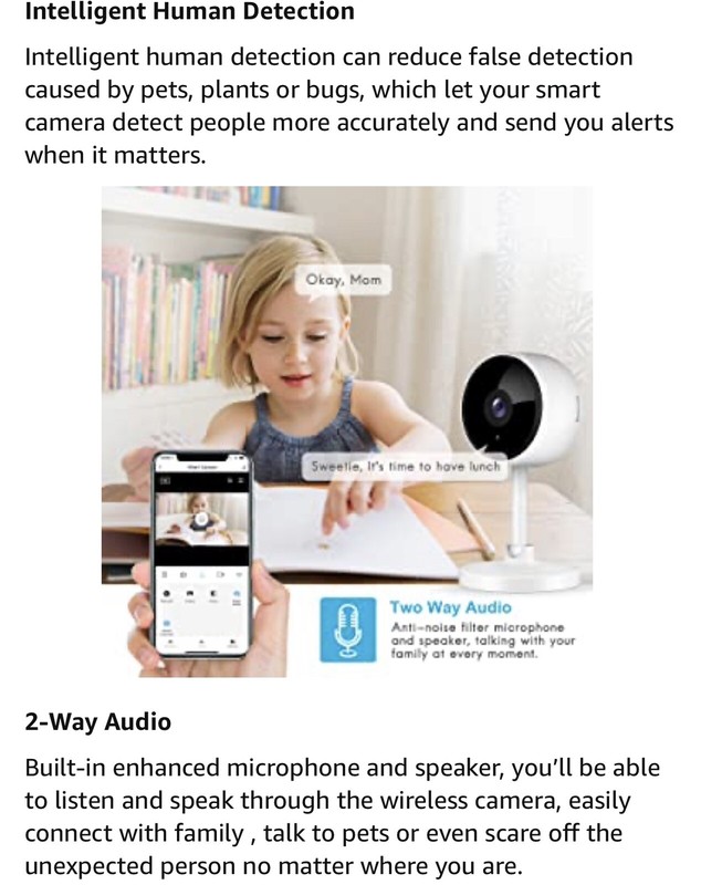 Indoor Camera, Cameras for Home Security with Night Vision gallery