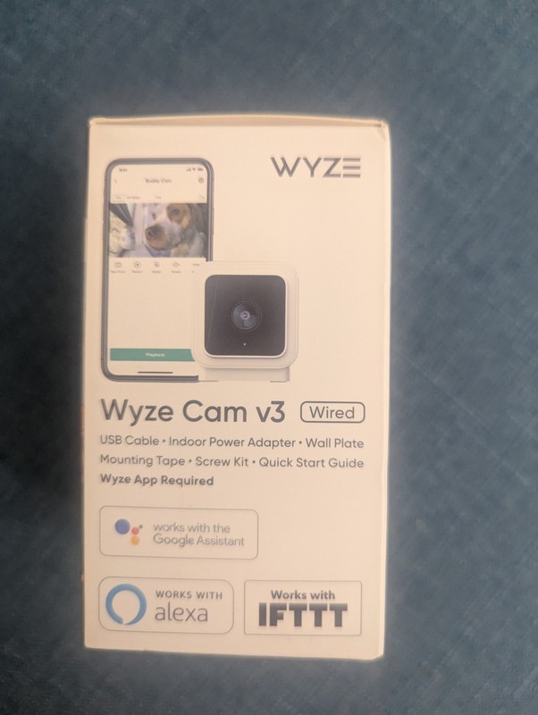 Wyze Cam v3 Wired Wi-Fi 1080p Indoor/Outdoor Weatherproof Cam Color Night gallery
