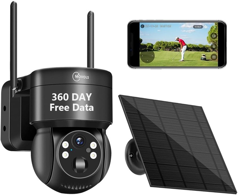4G LTE Solar Security Camera 360 Days Free Data No WiFi