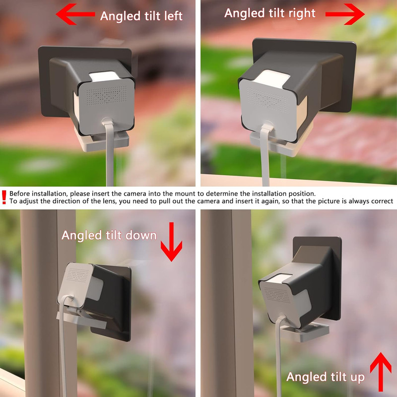 Teccle 2 Pack Angled Window Mount for Wyze Cam V4 Cam V3, 20 Degrees Tilt ( Up/D gallery