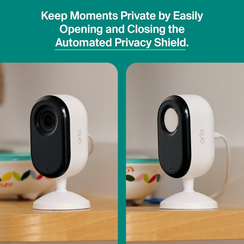 2K Indoor Security Camera - Wired, Person & Animal Detection, Privacy Shield, 1- gallery
