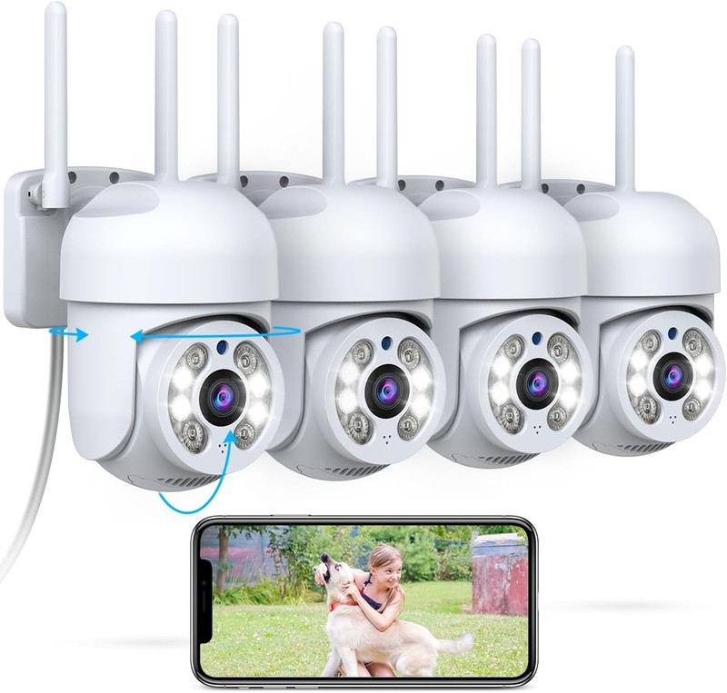PT Outdoor Wireless Security Camera Wi-Fi Camera for Home Video Surveillance Ind
