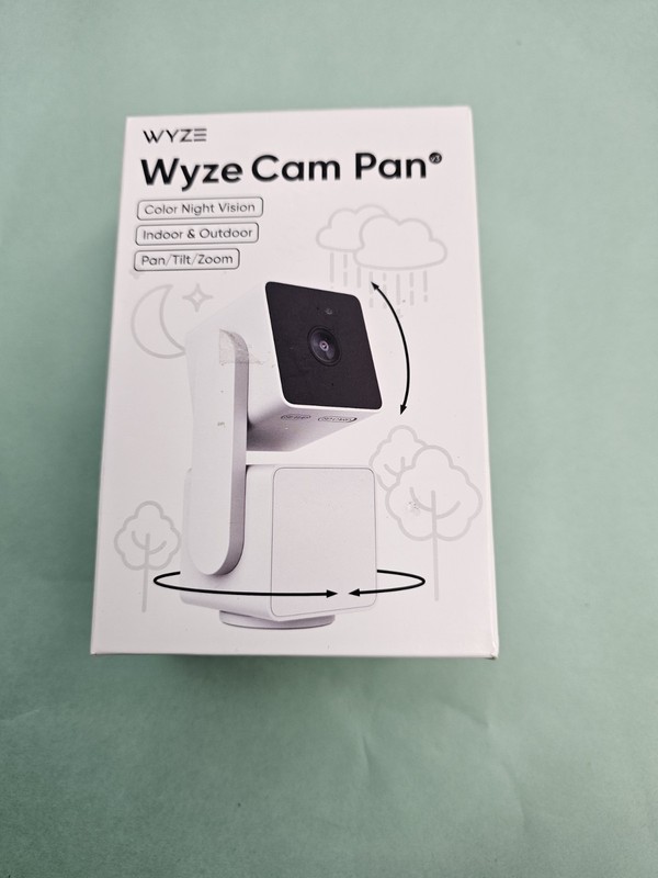 Wyze Cam Pan v3, color night vision, indoor/outdoor, remote pan/tilt, open box